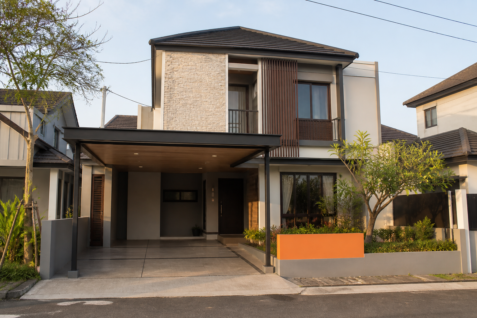 Rumah Modern Tropis dekat BSD